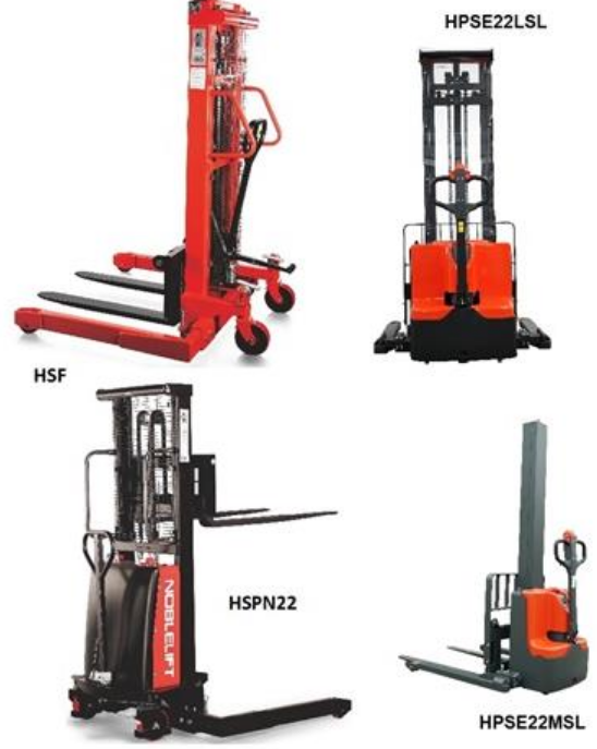 Manual, SemiElectric and Fully Electric Stackers